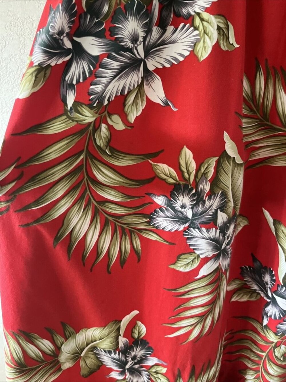 Vintage Aloha Republic Dress Red With Palms&flowers Wms Sz  m/ Made in Hawaii - Picture 2 of 6